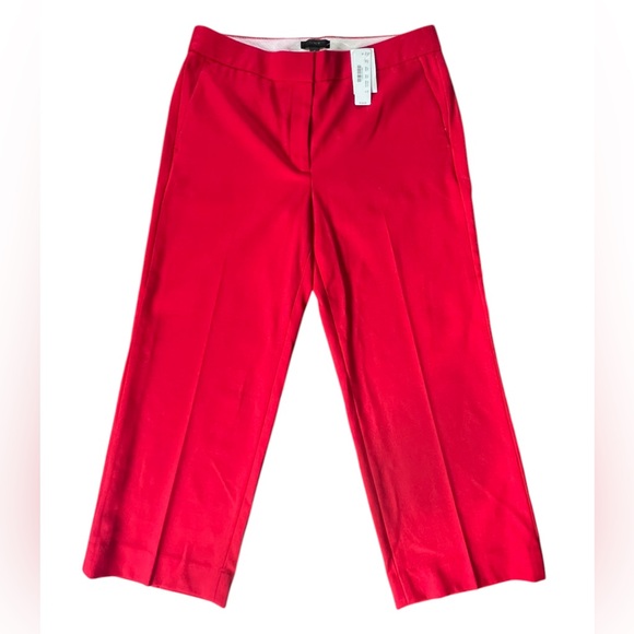 J. Crew NEW Red Wool Blend Patio Pants Size 8 - Picture 2 of 12